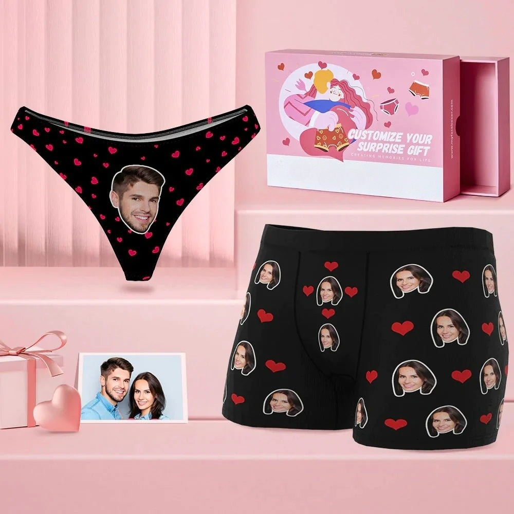 Funny Underwear Personalized Love Heart Personalized Custom Face