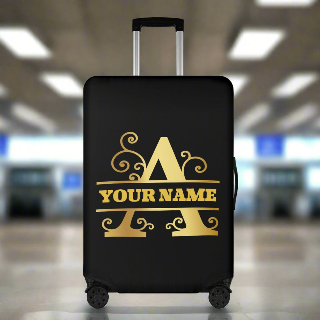 Monogram and Letter Luggage Cover