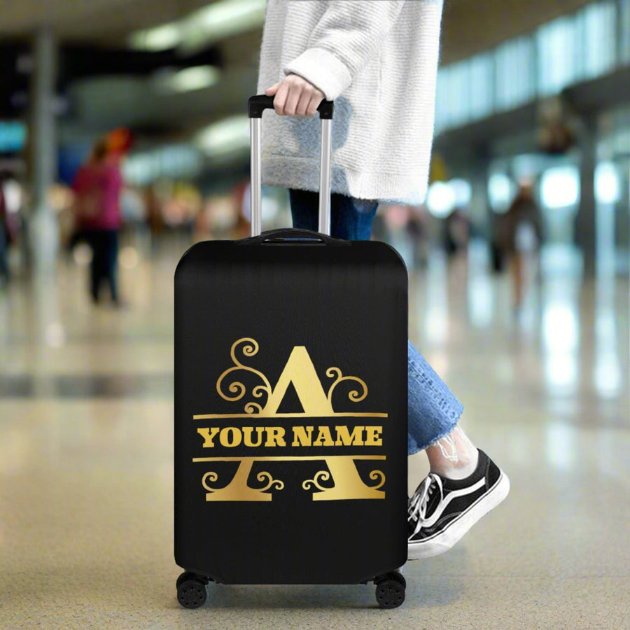 Monogram and Letter Luggage Cover