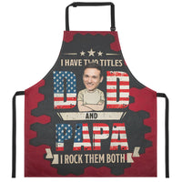 Personalized Water and Oil Resistant Adjustable Chef Apron - Dad and Papa