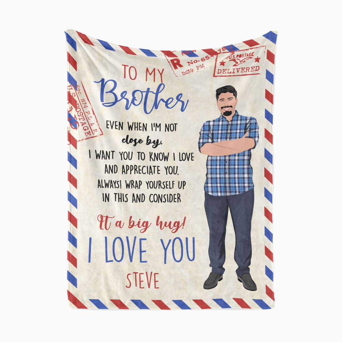 To My Brother Personalized Premium Blanket