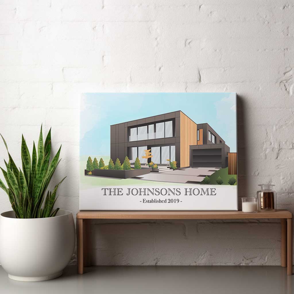 Custom Home Premium Portrait Canvas