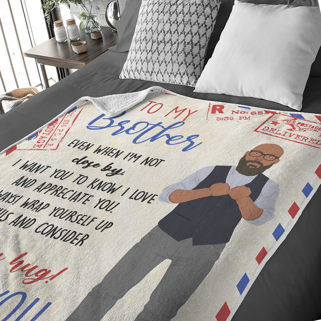 To My Brother Personalized Premium Blanket