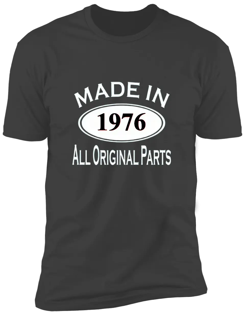 All Original Parts - Customized Year T-shirt