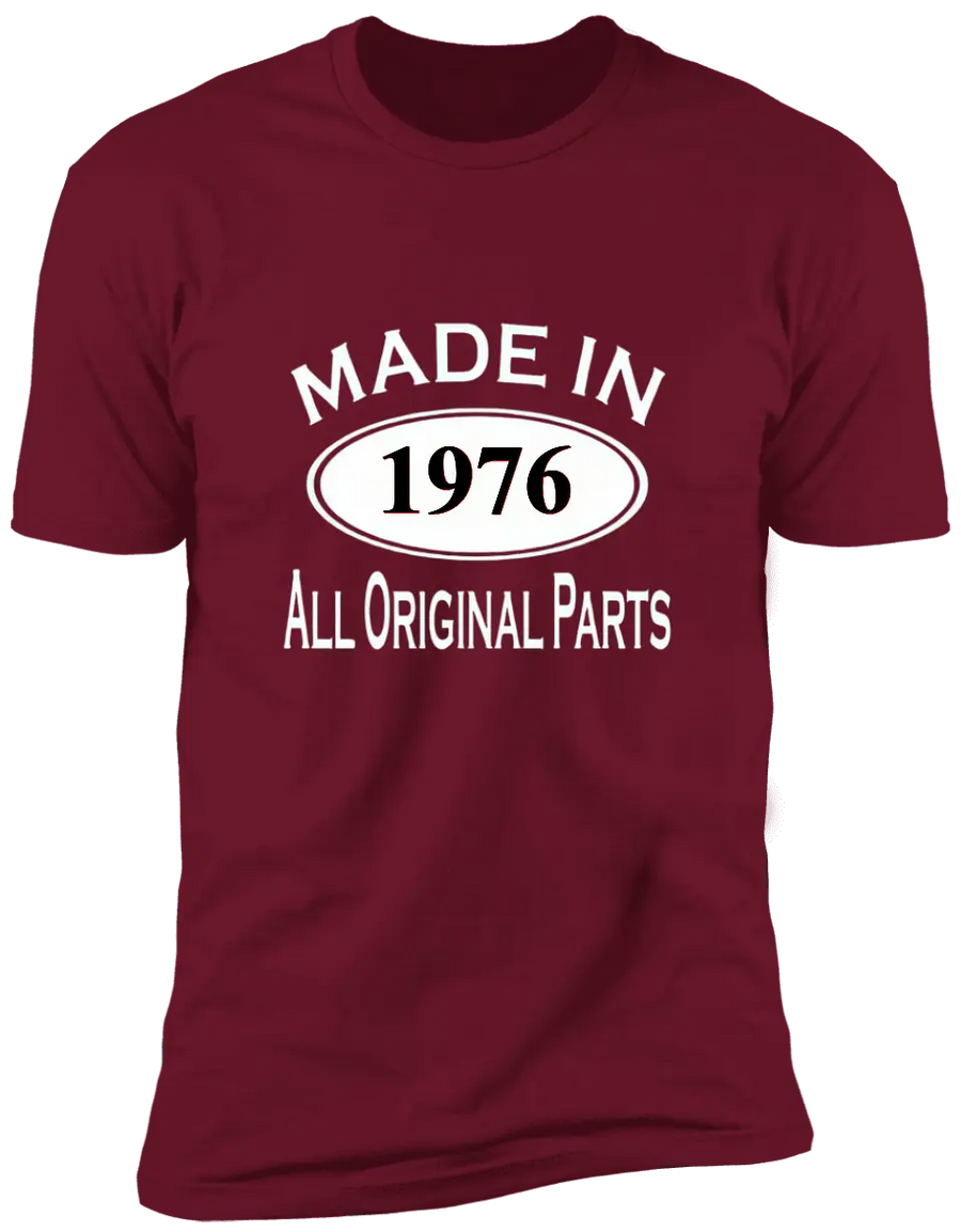 All Original Parts - Customized Year T-shirt