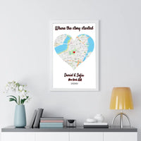 Personalized Framed City "Where the Story Started" Poster