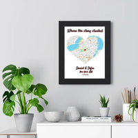 Personalized Framed City "Where the Story Started" Poster