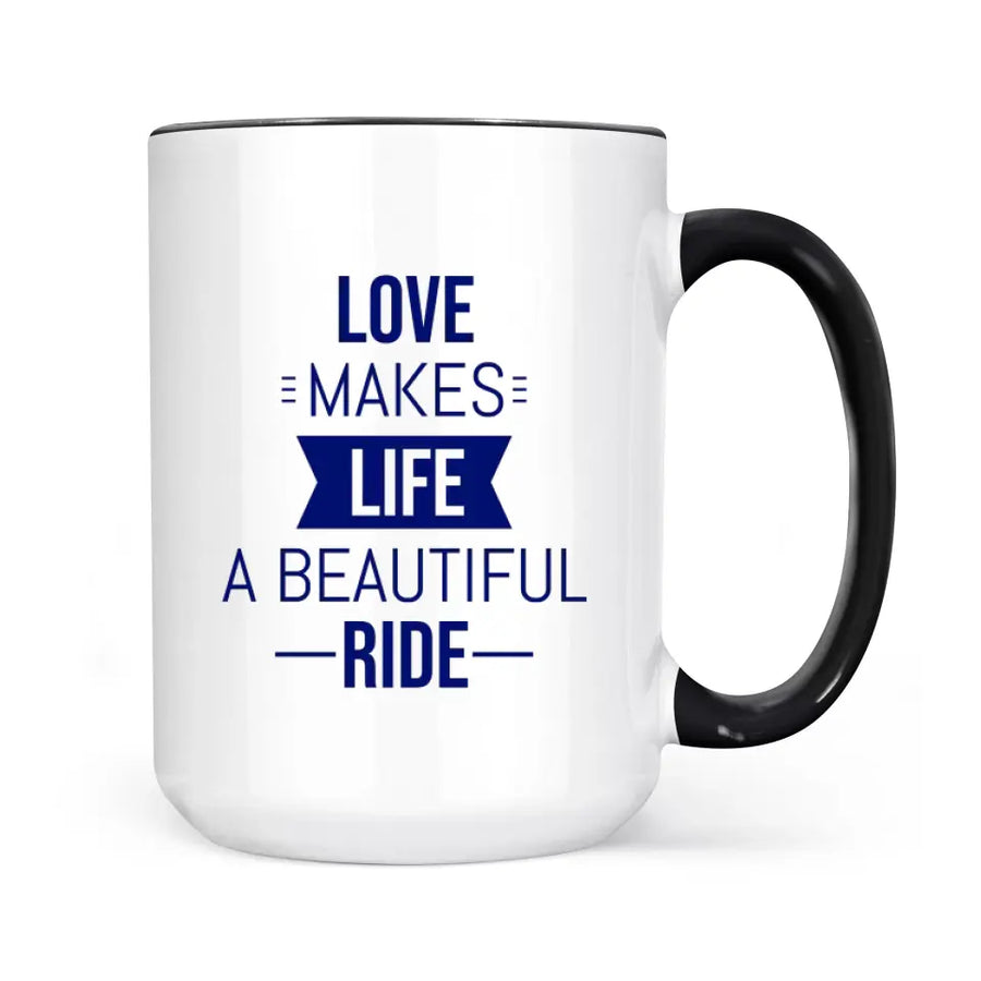 Biker couple Mug for motorcycle fans Accent colors