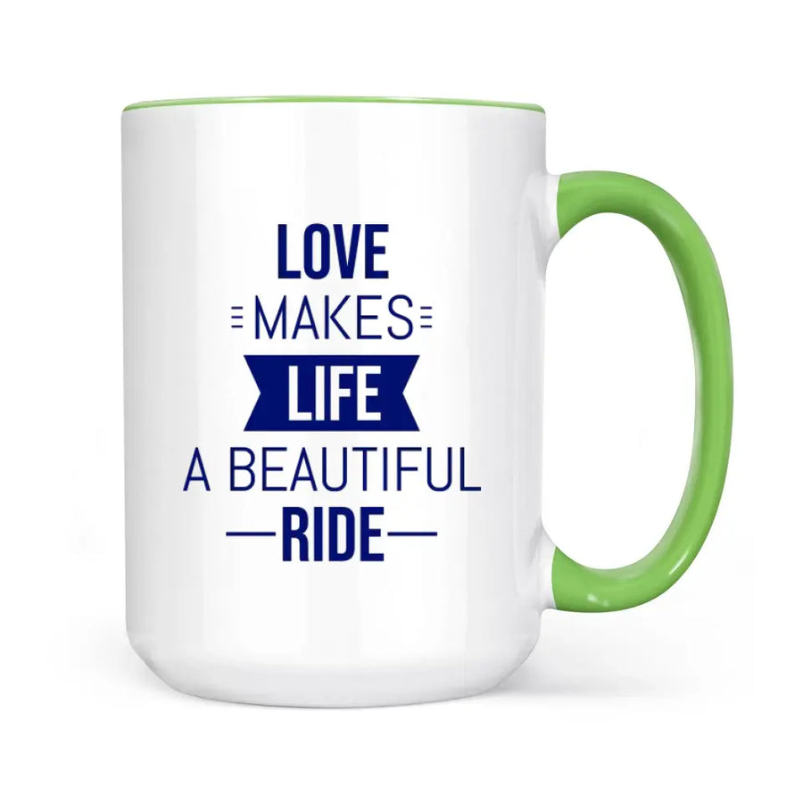 Biker couple Mug for motorcycle fans Accent colors