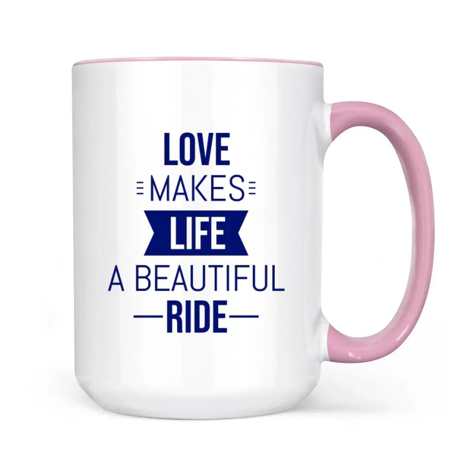 Biker couple Mug for motorcycle fans Accent colors