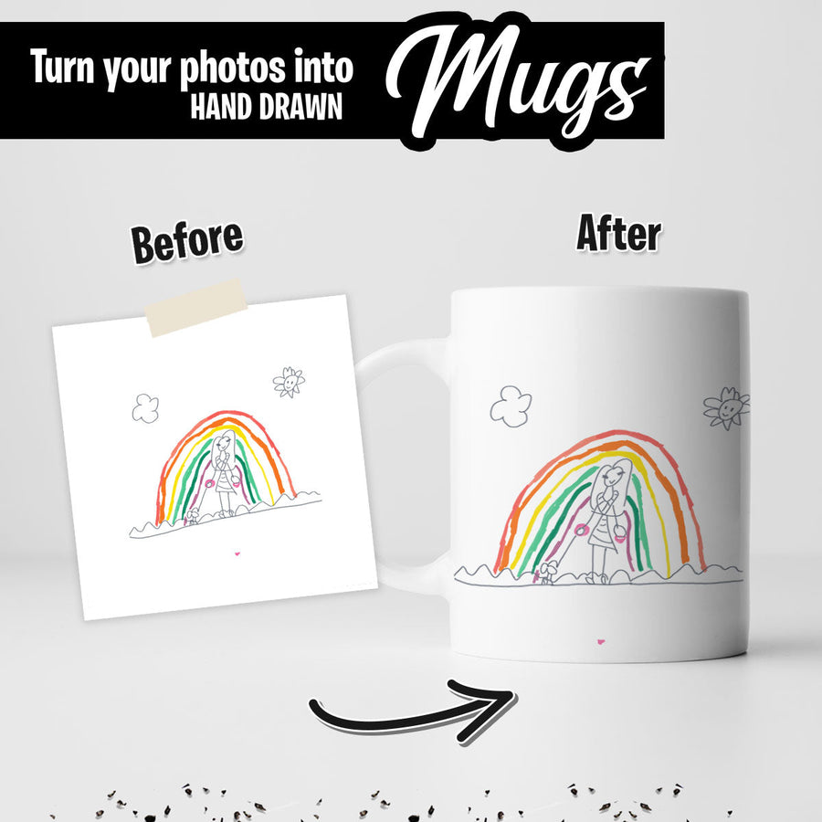 Custom Kids Drawing Premium Mug