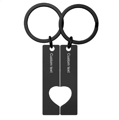 2 Personalized Spotify Code Keychain with Cutout Heart - Best Gift for Couples and Friends