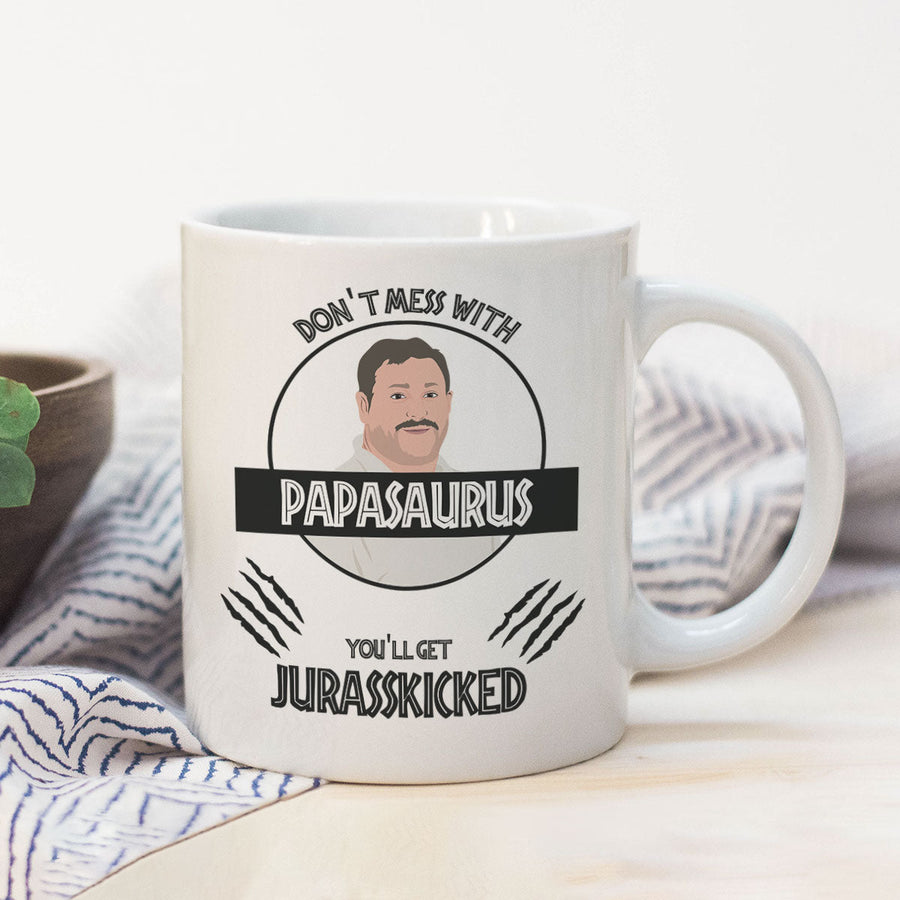 Don't Mess with Papasaurus Dad Premium Mug Personalized