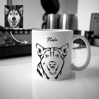 Custom Pet Sketch Premium Mug