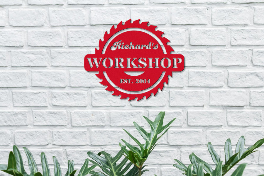 Customizable Workshop Sign with Established Year