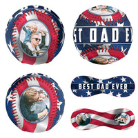 Personalized Photo Baseball with Emblem Design for Father's Day Gift