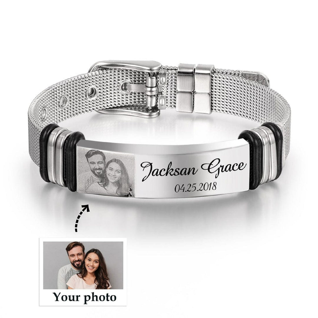 Custom Photo Engraved Bracelet