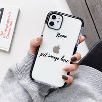 Custom Pet Portait Phone Case for iphone 13 12 11 Pro Max xsmax xs 7 8 Plus Cover Personalised Pet Illustration Shockproof Cases