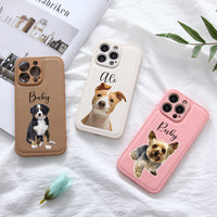 Custom Pet Phone Case Animal Cover fit for iPhone 14 13 12 11 Pro Max Personalized Picture Luxury Leather Phone Cases