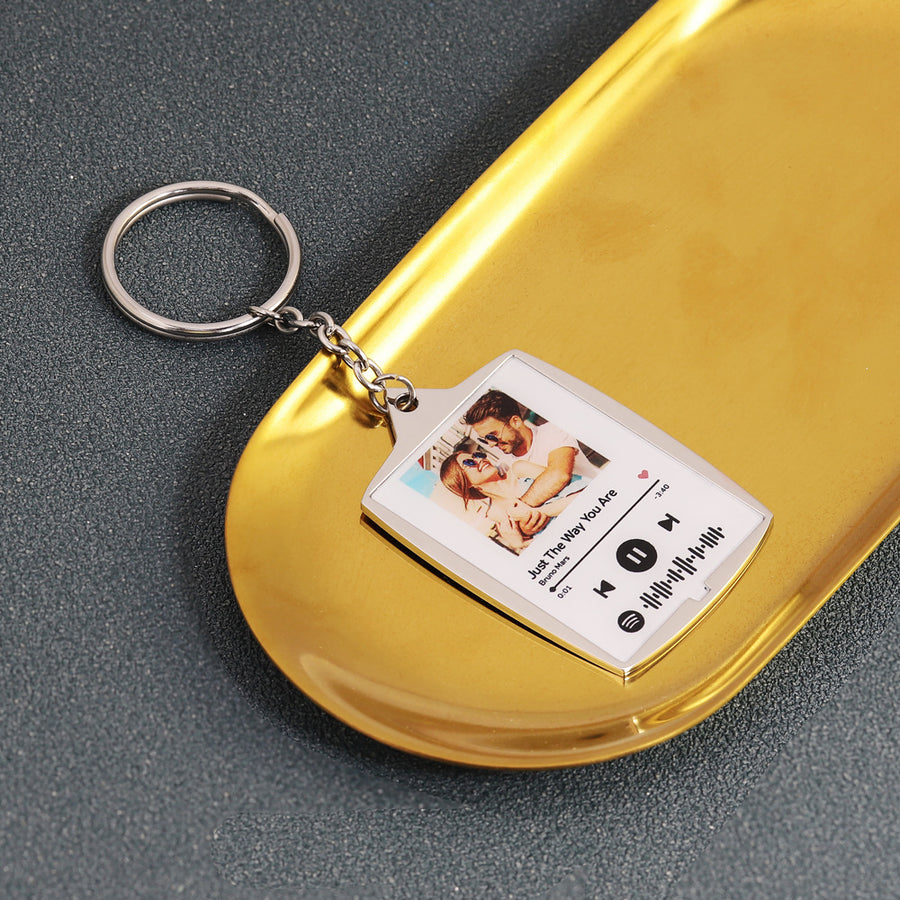 Personalized spotify code key chain