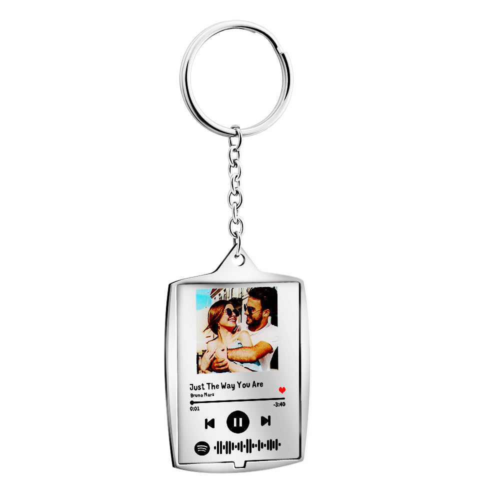 Personalized spotify code key chain