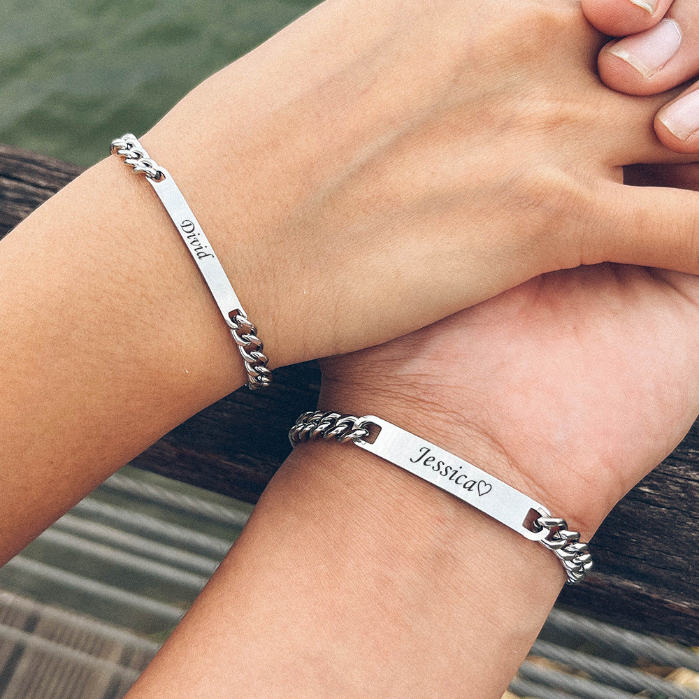 Personalized Couple Name Custom Bracelet