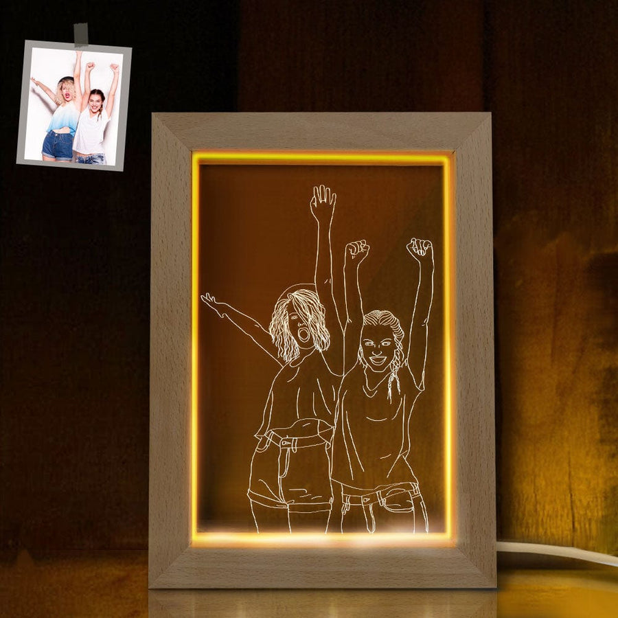 Customized line illustration Lamp frame