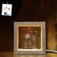 Customized line illustration Lamp frame