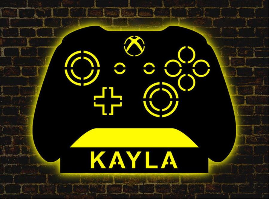 Personalized Name ID Username Gamepad RGB LED Neon Wall Lamp