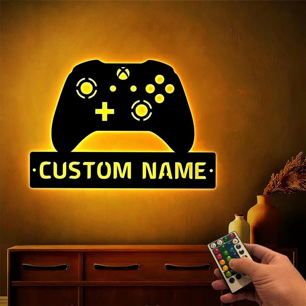 Personalized Name ID Username Gamepad RGB LED Neon Wall Lamp