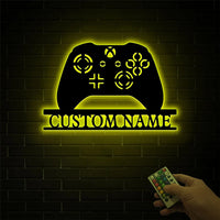 Personalized Name ID Username Gamepad RGB LED Neon Wall Lamp