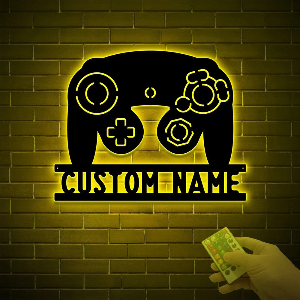 Personalized Name ID Username Gamepad RGB LED Neon Wall Lamp