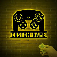 Personalized Name ID Username Gamepad RGB LED Neon Wall Lamp