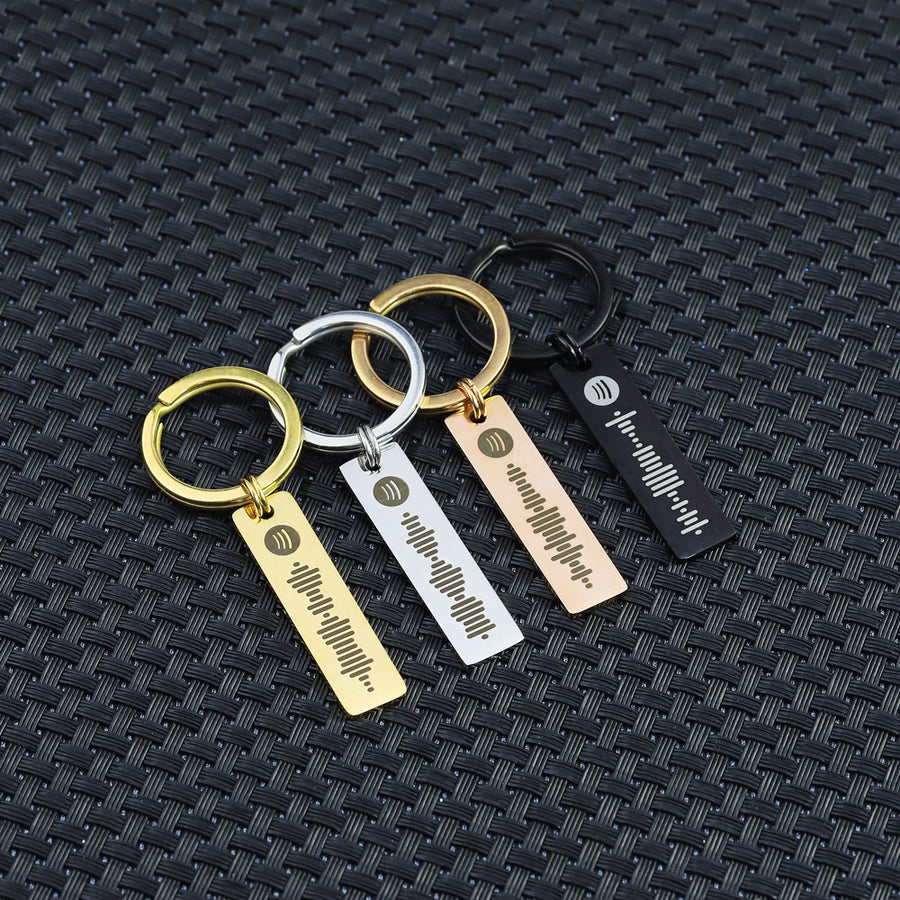 Personalized Spotify song code keychain