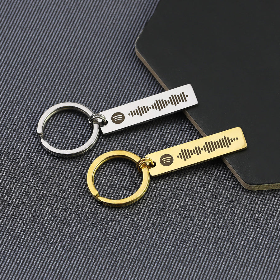 Personalized Spotify song code keychain