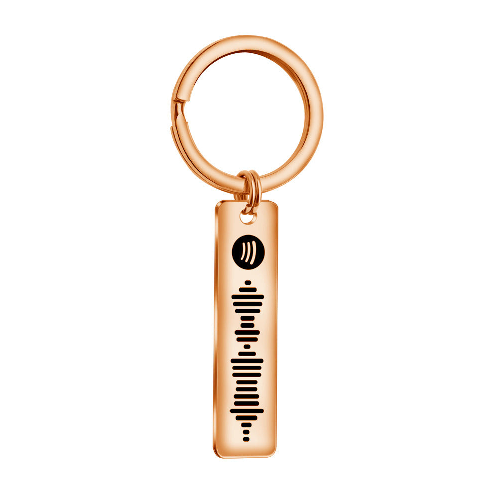 Personalized Spotify song code keychain