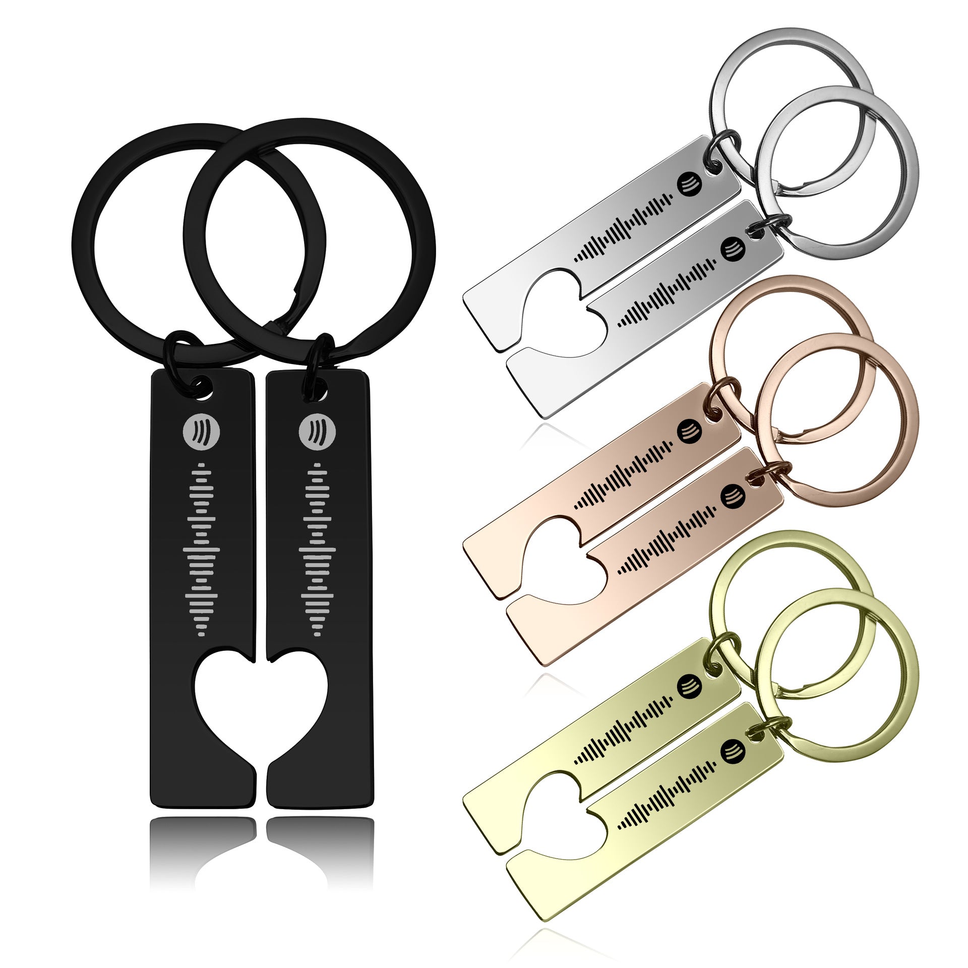 Personalized Spotify Song Code Couple Keychain – Customens