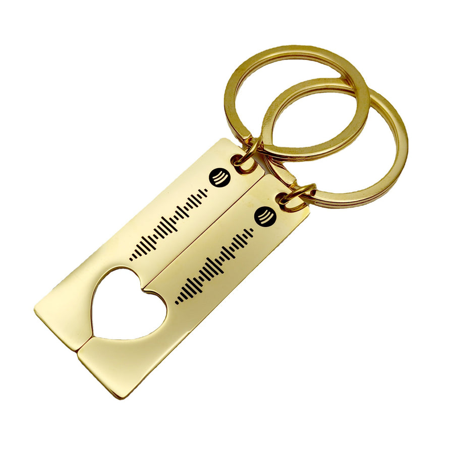 Personalized Spotify Song Code Couple Keychain