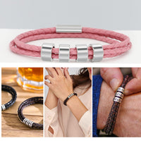 Personalized Custom Men's Leather Bracelet