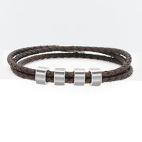 Personalized Custom Men's Leather Bracelet