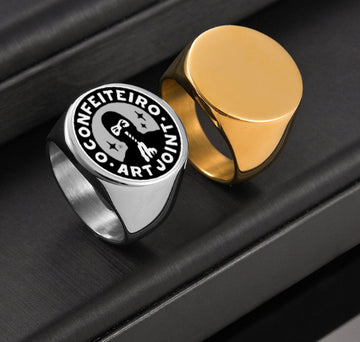 Personalized Round Engraved Ring