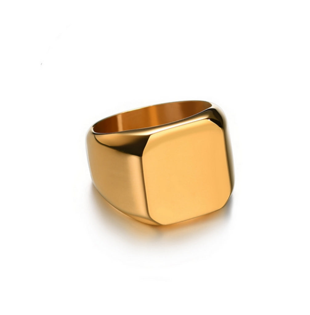 Personalized Square Engraved Ring