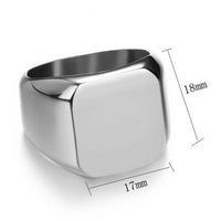 Personalized Square Engraved Ring