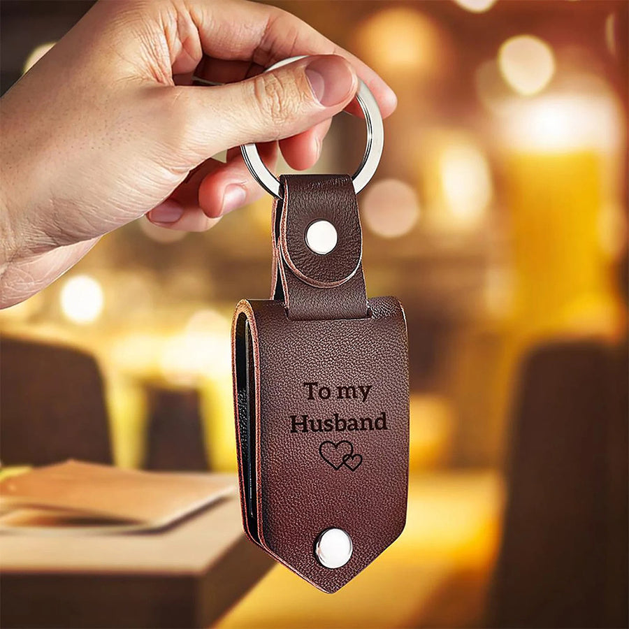 Personalized Leather Keychain